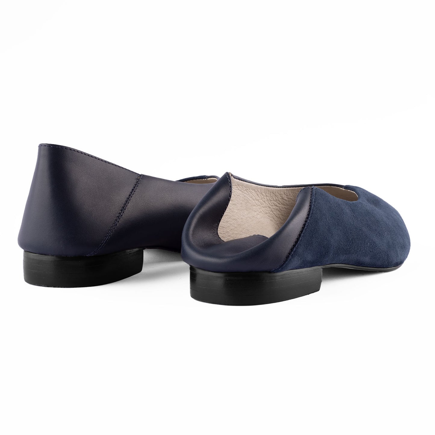 Louise Navy Blue Ballerinas