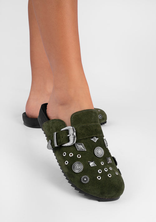 Mexico Olive Green Clogs