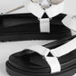 Morgan Croc Embossed White Sandals