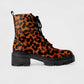 Botas de combate con estampado animal Parker