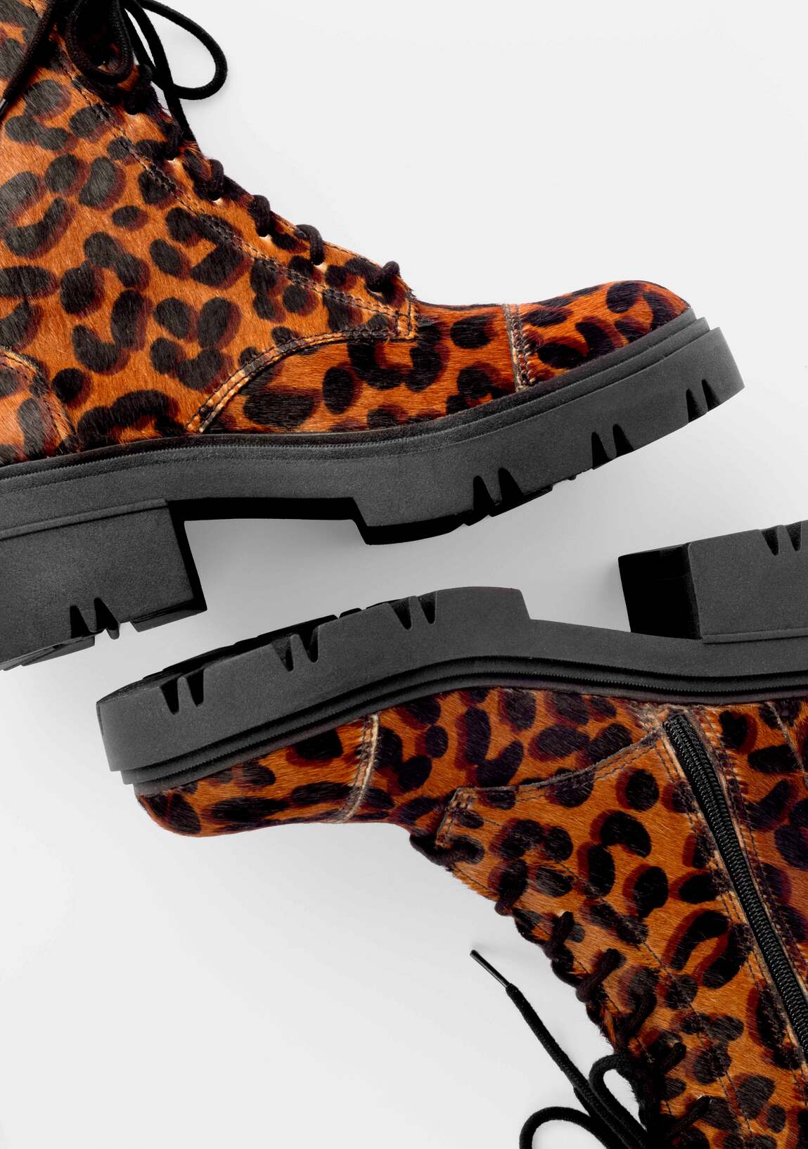 Parker Animal Print Combat Boots