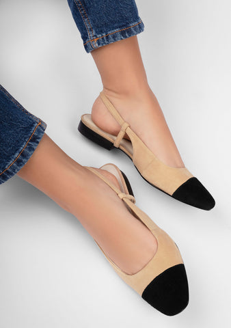 Sharon Caramel Ballerinas