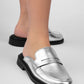 Silvana Silver Mules