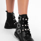 Suri Black Combat Boots