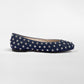 Theodora Navy Blue Ballerinas