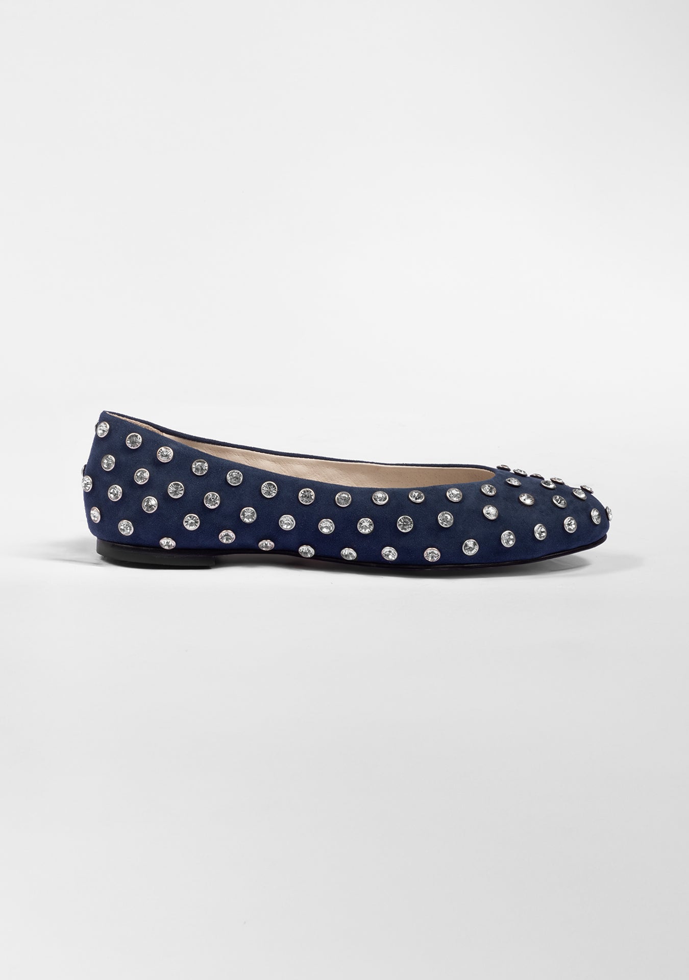 Theodora Navy Blue Ballerinas