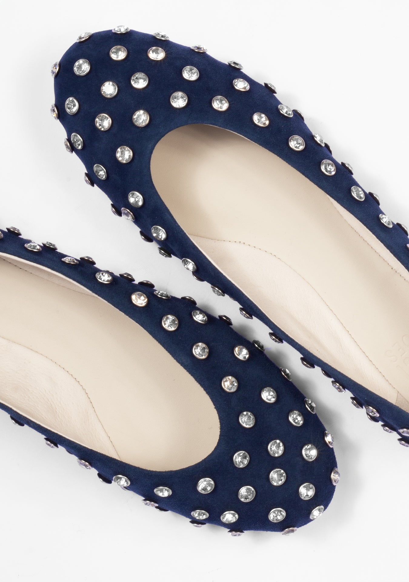 Theodora Navy Blue Ballerinas