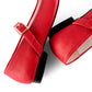 Vera Red Ballerinas