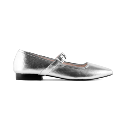 Vera Silver Ballerinas