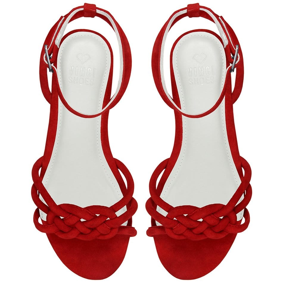 Vinci Shoes Fefa Red Sandals