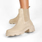 Vinci Shoes Lia Beige Chelsea Boots