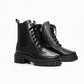 Vinci Shoes Victoria Black Combat Boots