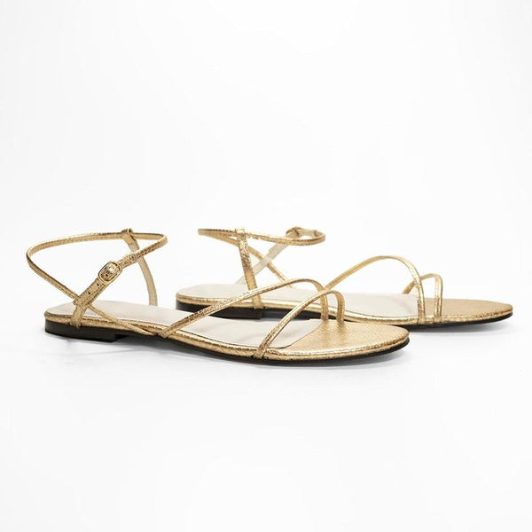Vinci Shoes Bora Bora Gold Sandals