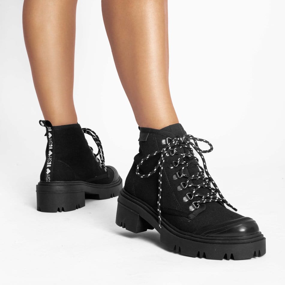 Vinci Shoes Alex Full Black Hiking Boots