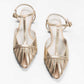 Vinci Shoes Jessie Snake Gold Ballerinas