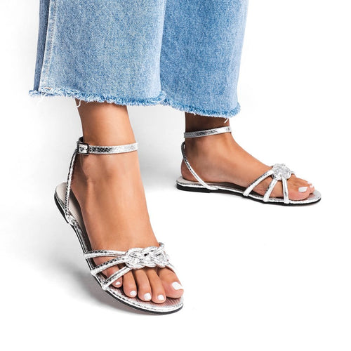 Fefa Silver Sandals
