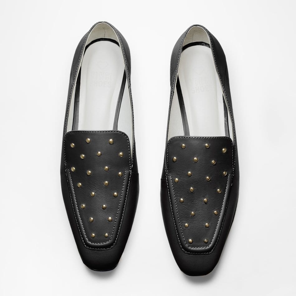 Vinci Shoes Elis Black Loafers