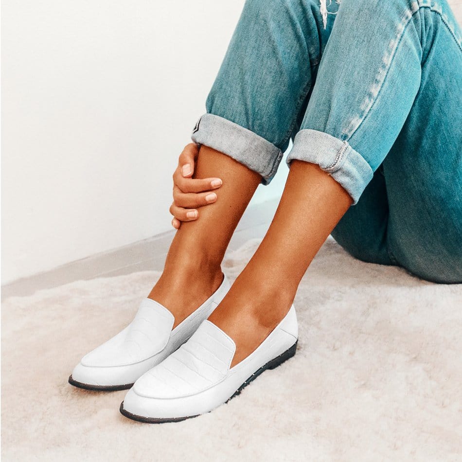 Vinci Shoes Berlin White Loafers