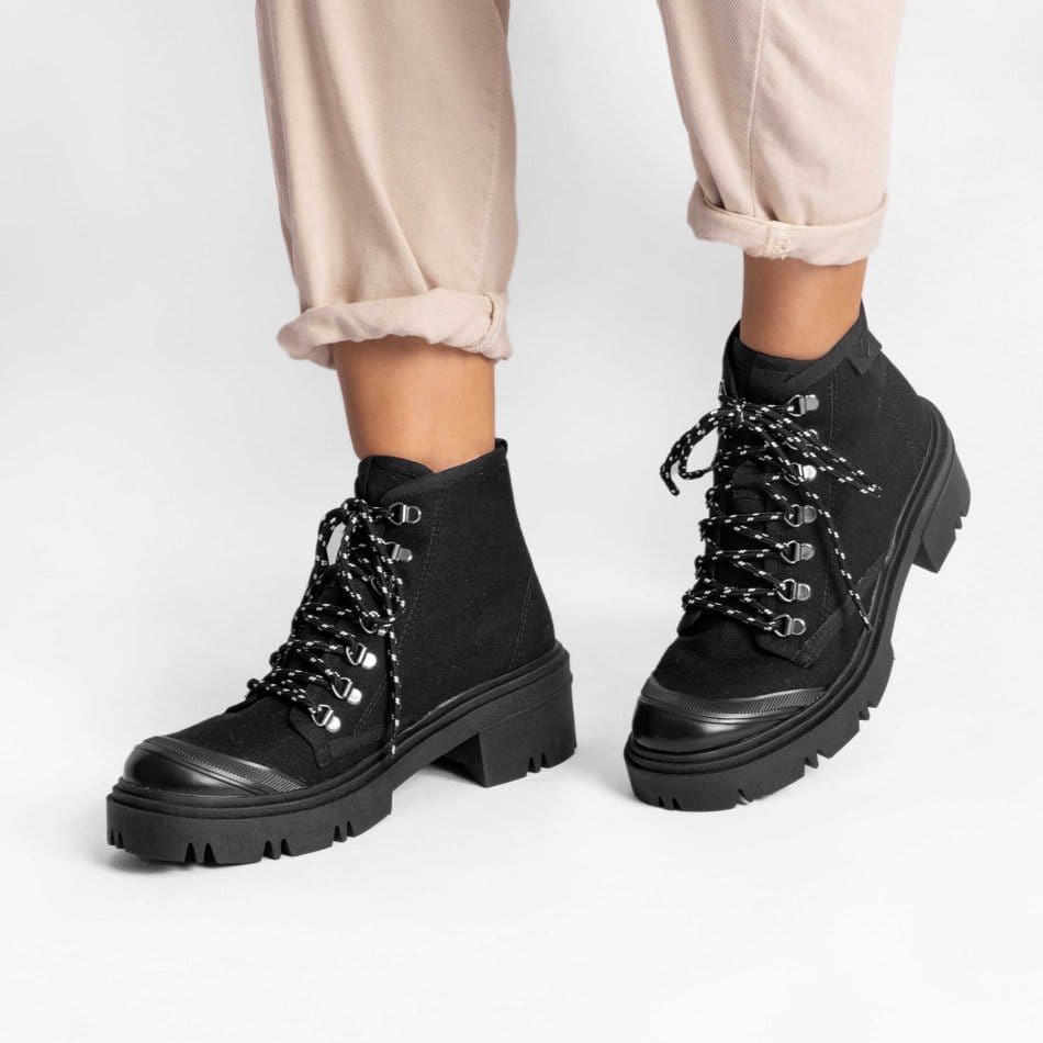 Vinci Shoes Alex Full Black Hiking Boots