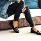 Vinci Shoes Mel Black Loafers