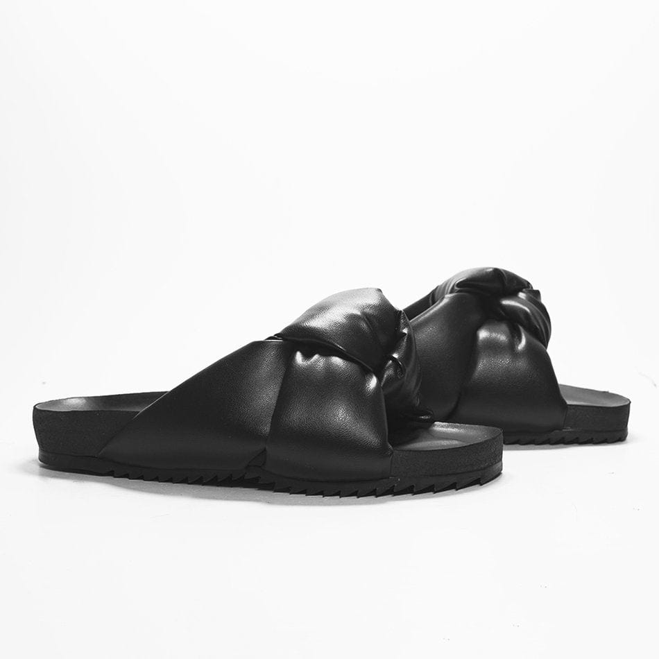 Vinci Shoes Cherry Black Sandals