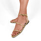 Vinci Shoes Buzios Gold Sandals