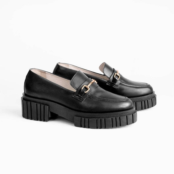 Vinci Shoes Angelica Black Loafers