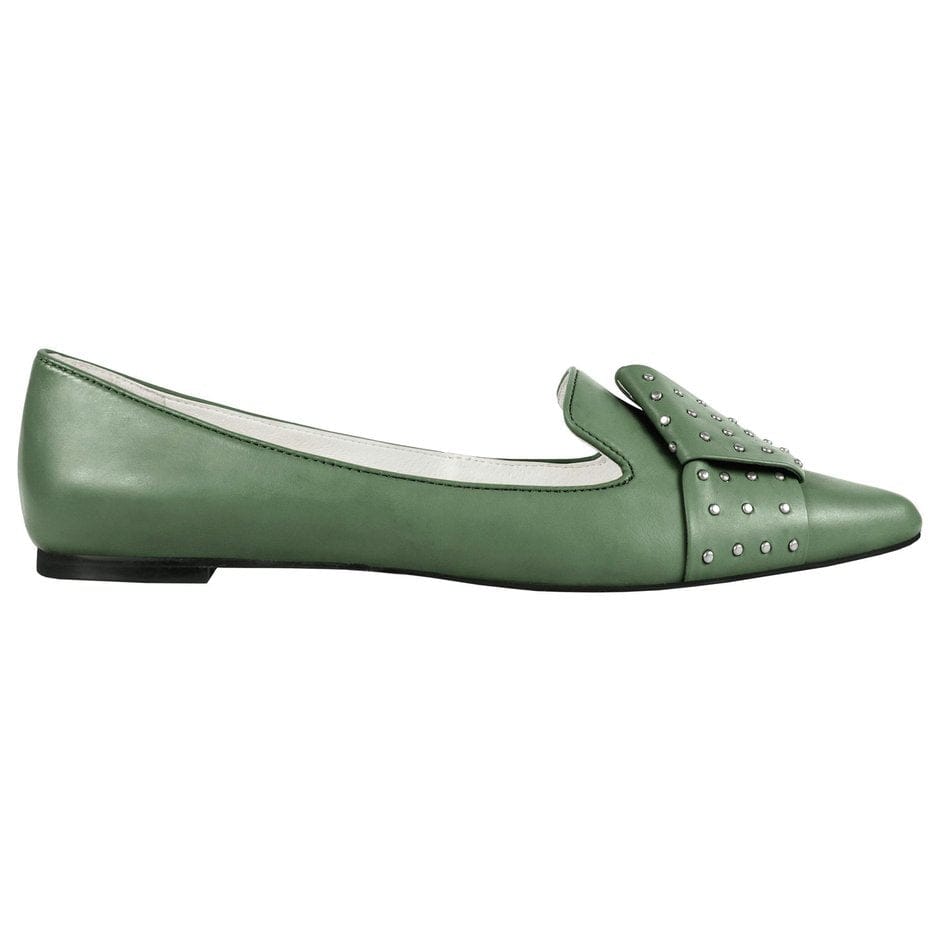 Vinci Shoes Carmela Military Green Ballerinas