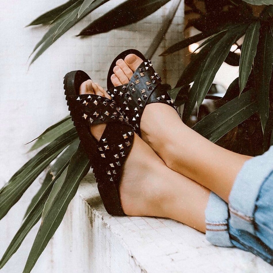 leather studded Sandals