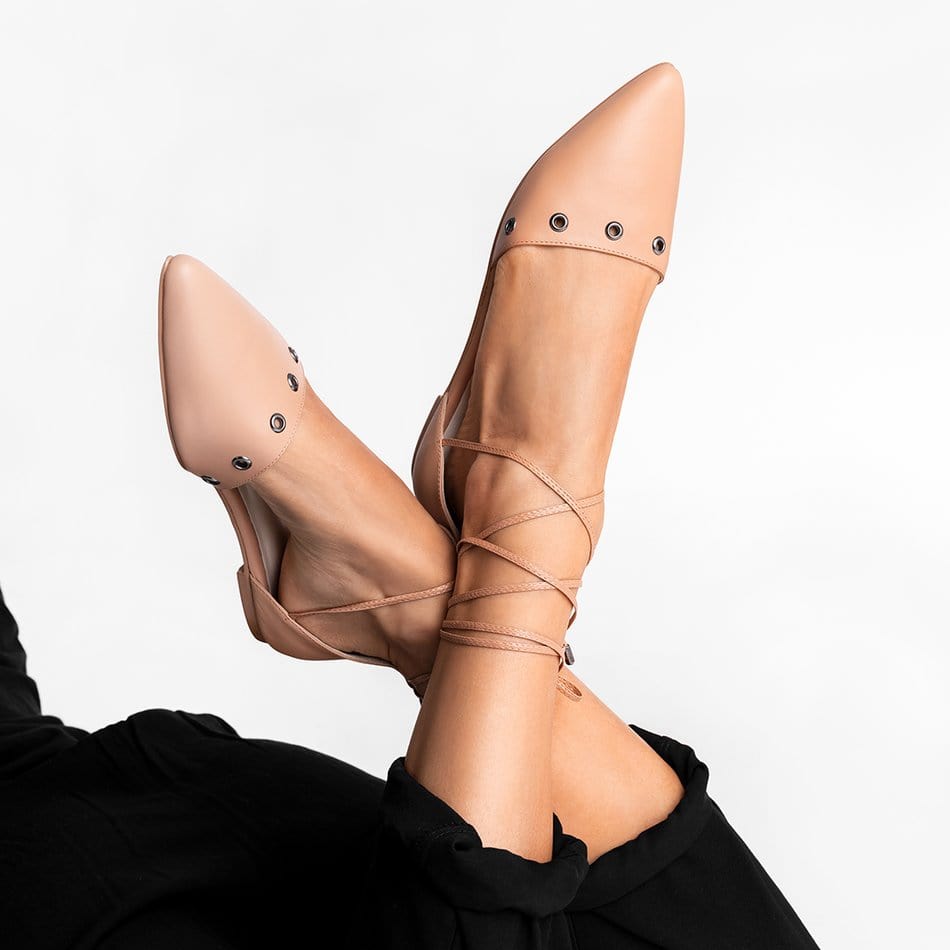 Vinci Shoes Luisa Blush Ballerinas