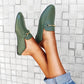 Vinci Shoes Boston Military Green Loafers