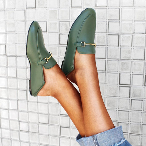 Boston Military Green Loafers