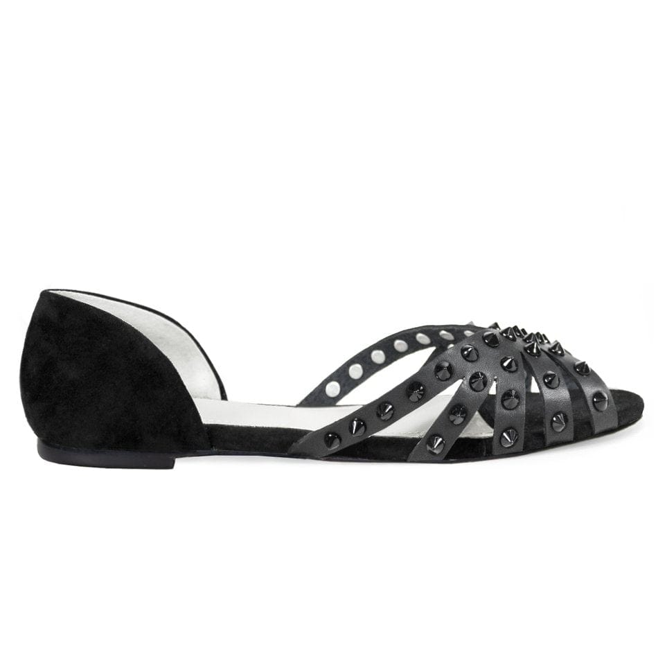 Vinci Shoes Raquel Black Ballerinas
