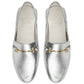 Vinci Shoes Boston Silver Loafers