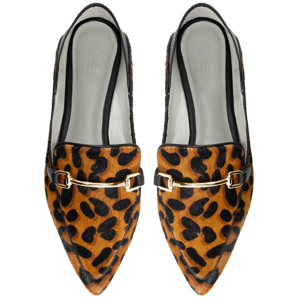 Vinci Shoes Pietra Animal Print Classic Loafers