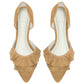 Vinci Shoes Plie Caramel Ballerinas