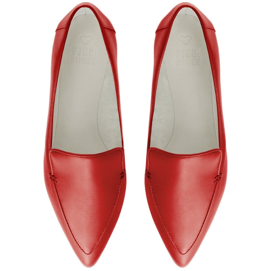 Vinci Shoes Pietra Red Loafers