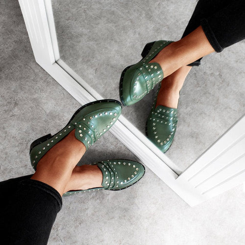 Rocky Military Green Loafers