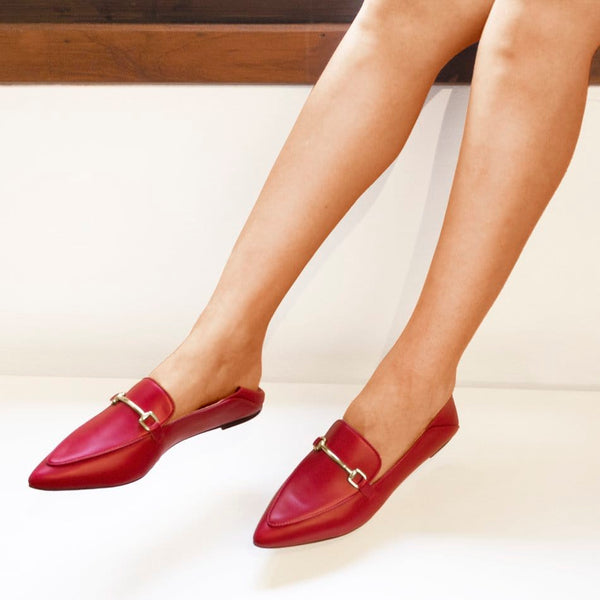 Pietra Red Classic Loafers