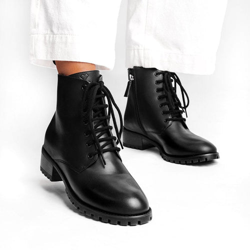 Minimal Black Combat Boots