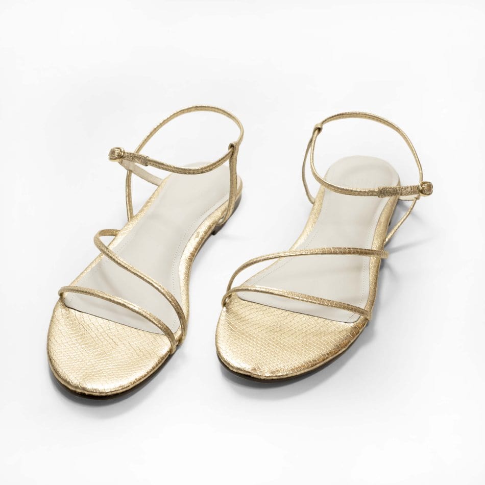 Vinci Shoes Bora Bora Gold Sandals