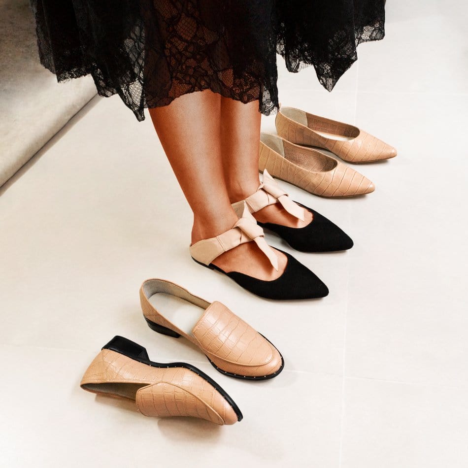 Vinci Shoes Joana Blush Ballerinas