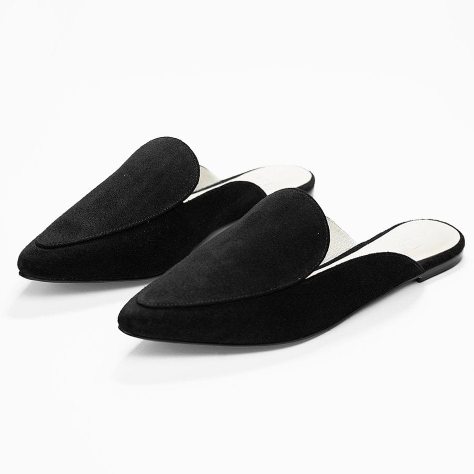 Vinci Shoes Serena Black Mules