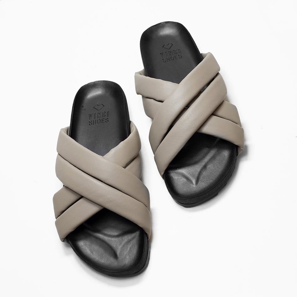 Vinci Shoes Rome Greige Sandals