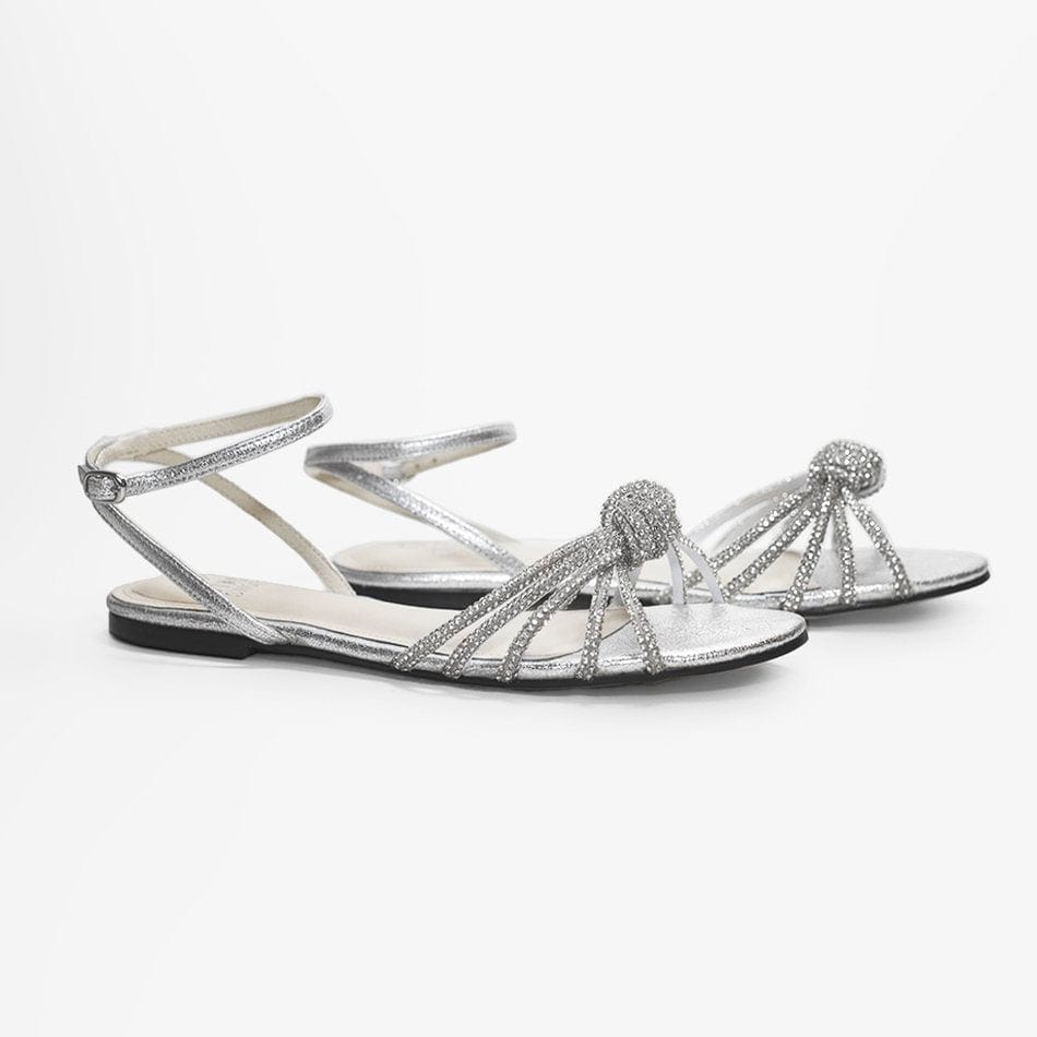 Lottie Sandal | Silver Metallic – Marion Parke