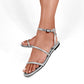 Vinci Shoes Buzios Silver Sandals