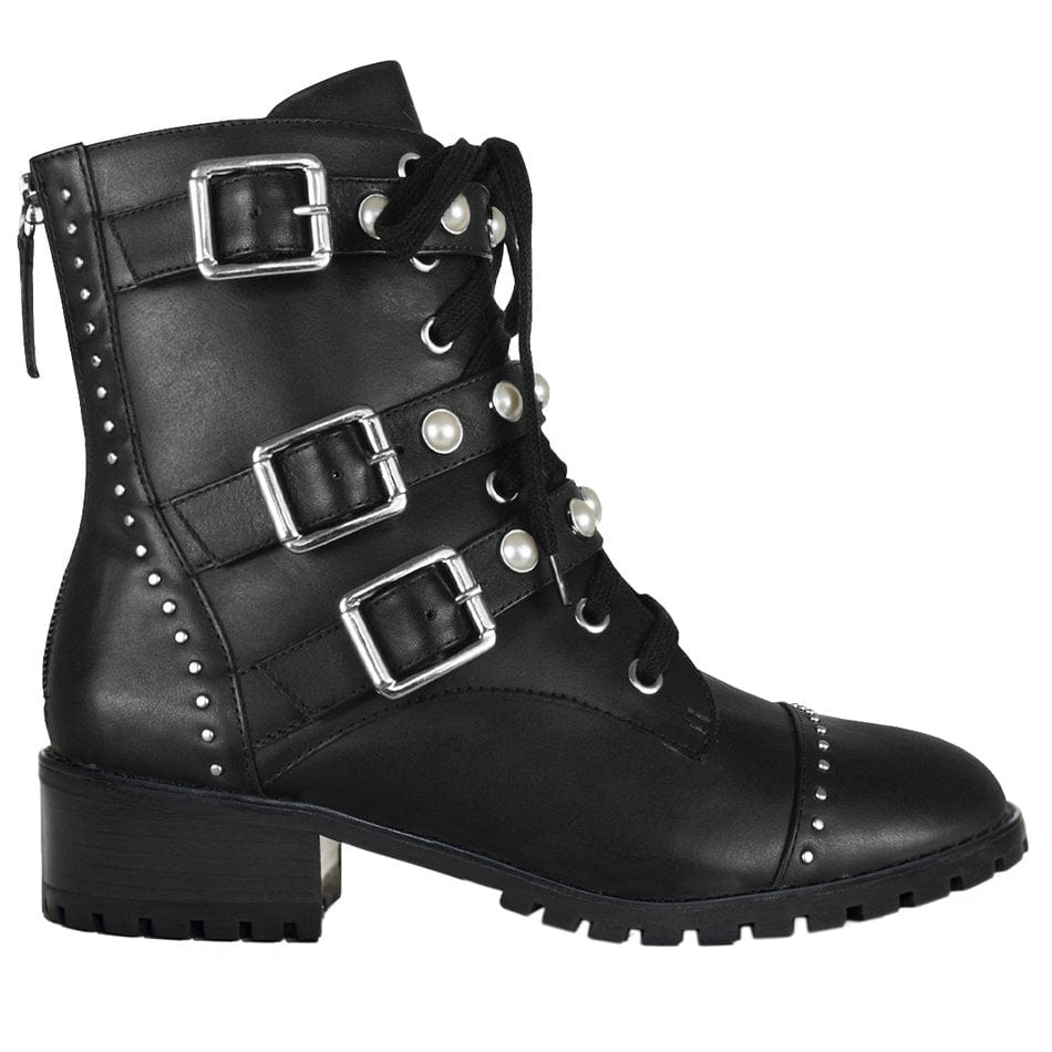 Combat boots outlet pearls