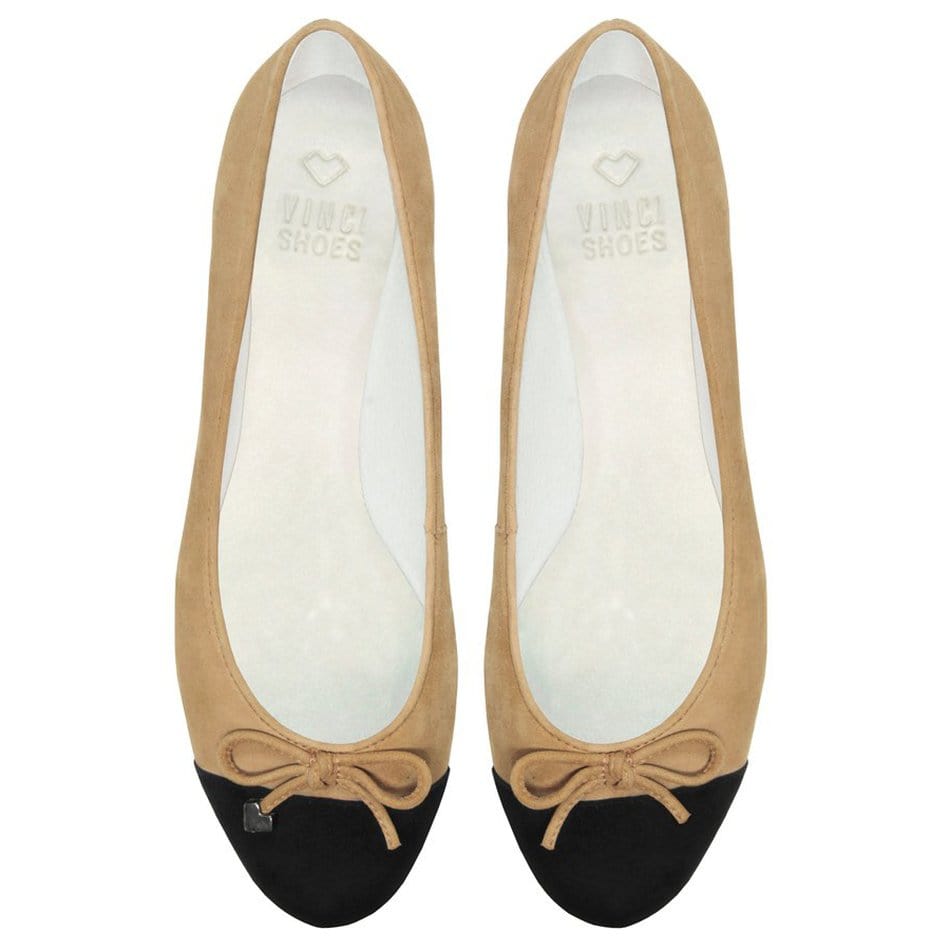 Vinci Shoes Classic Caramel Ballerinas