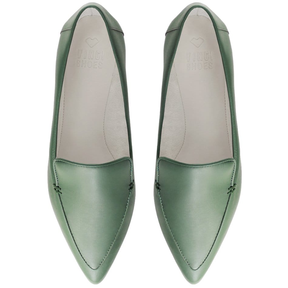 Vinci Shoes Pietra Military Green Loafers