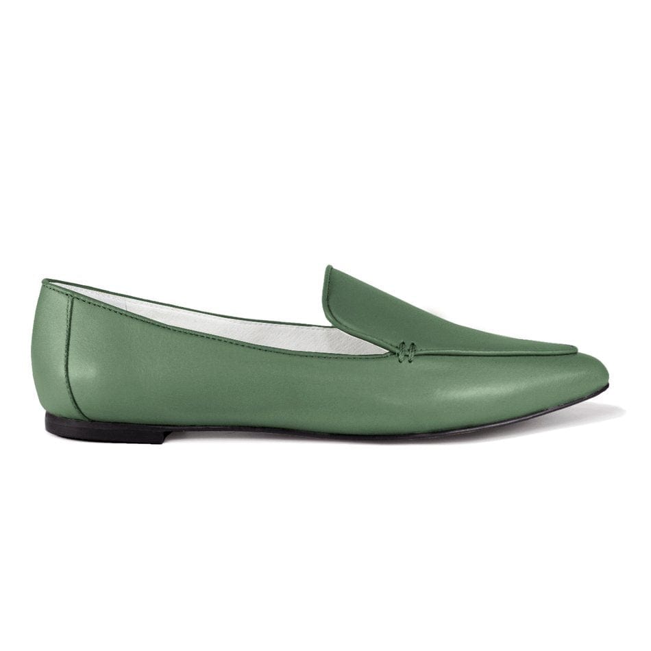 Vinci Shoes Pietra Military Green Loafers